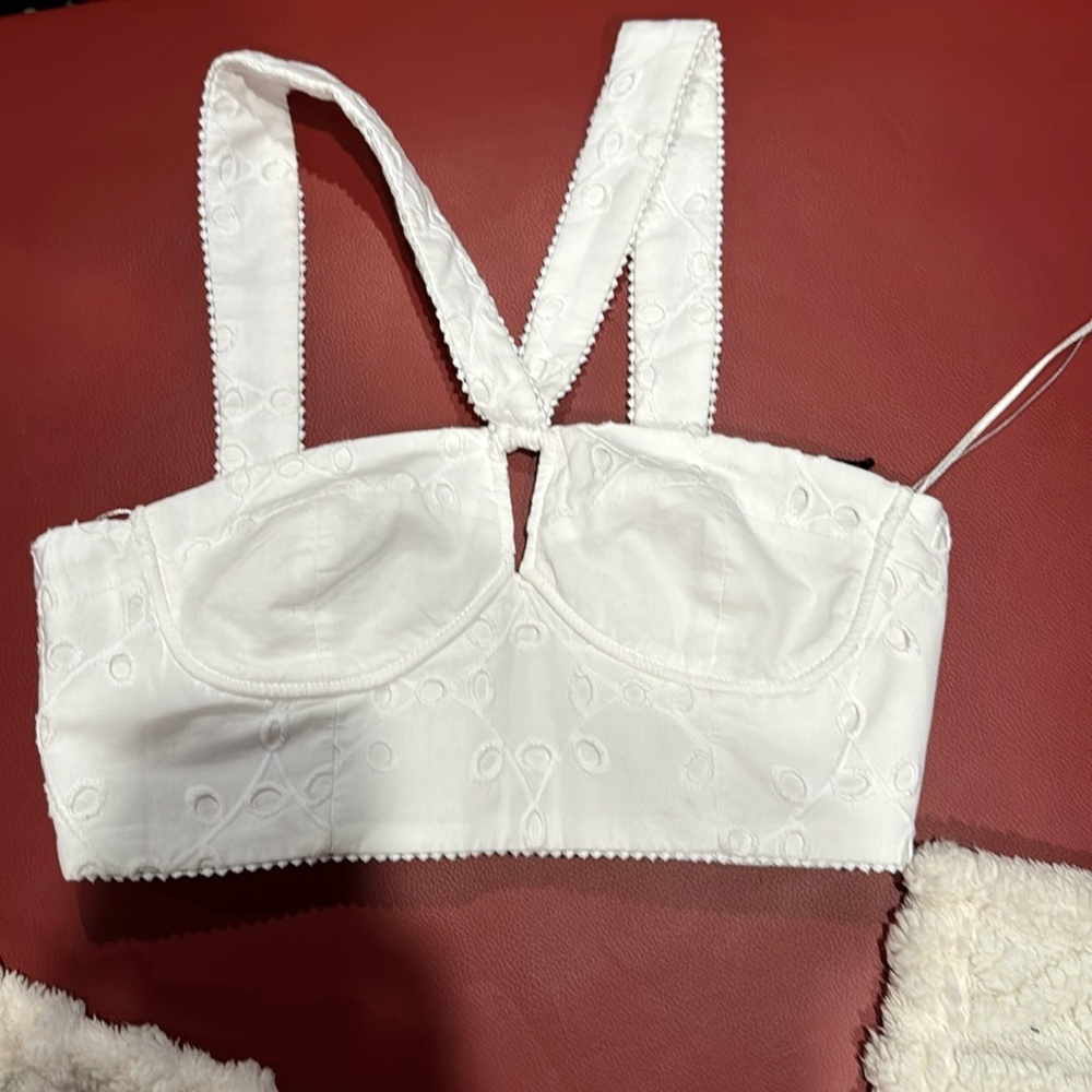 White crop top